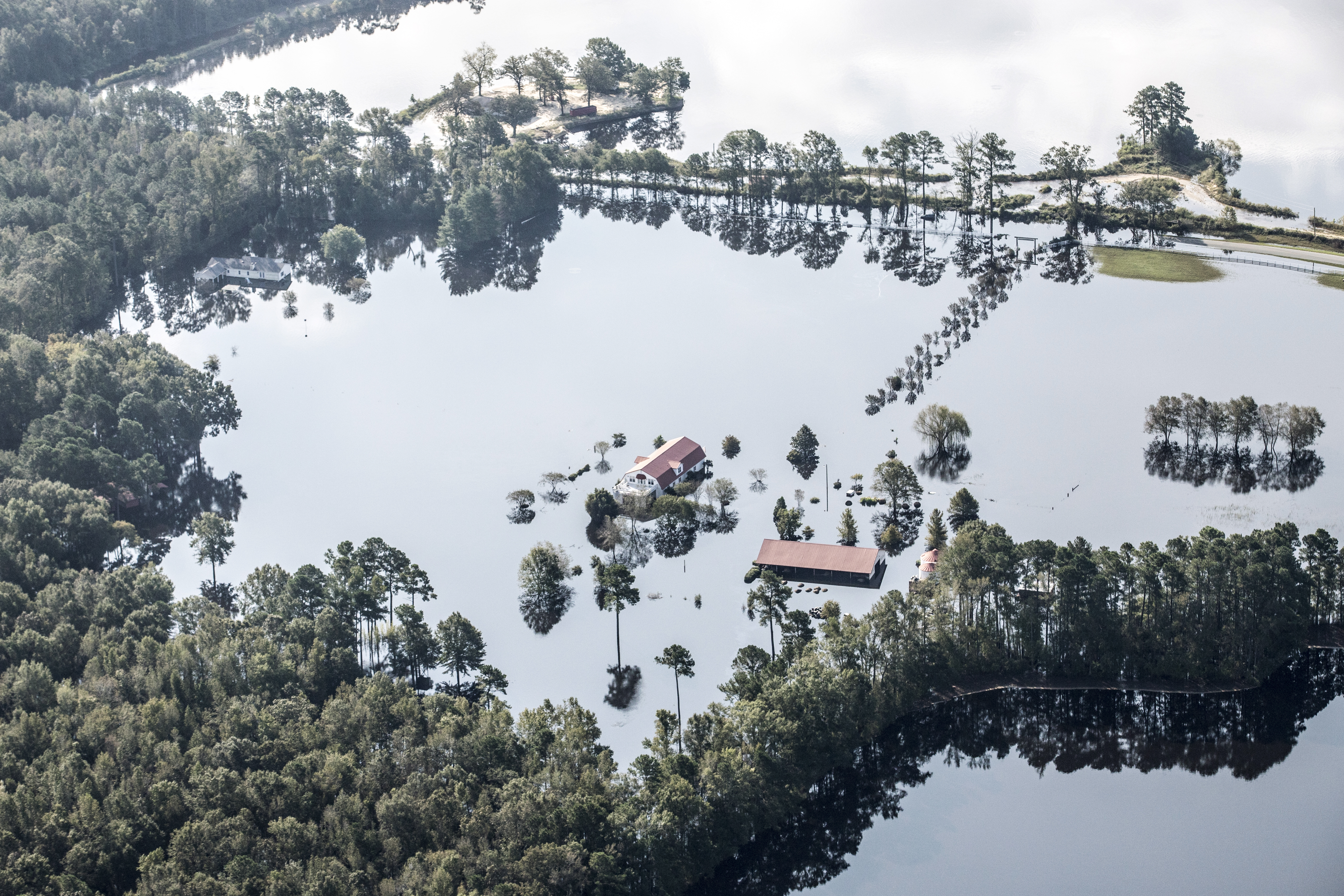 Flooded area in North Carolina
