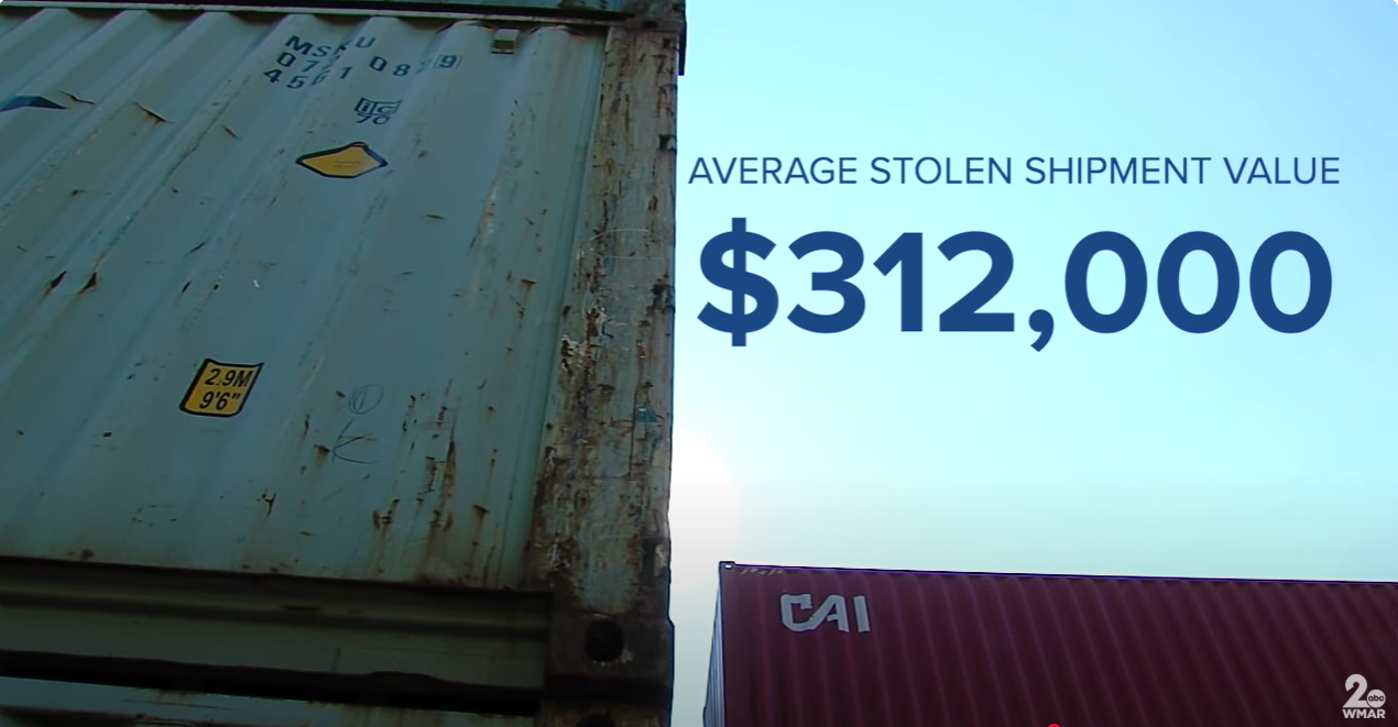 Average stolen shipment value $312,000