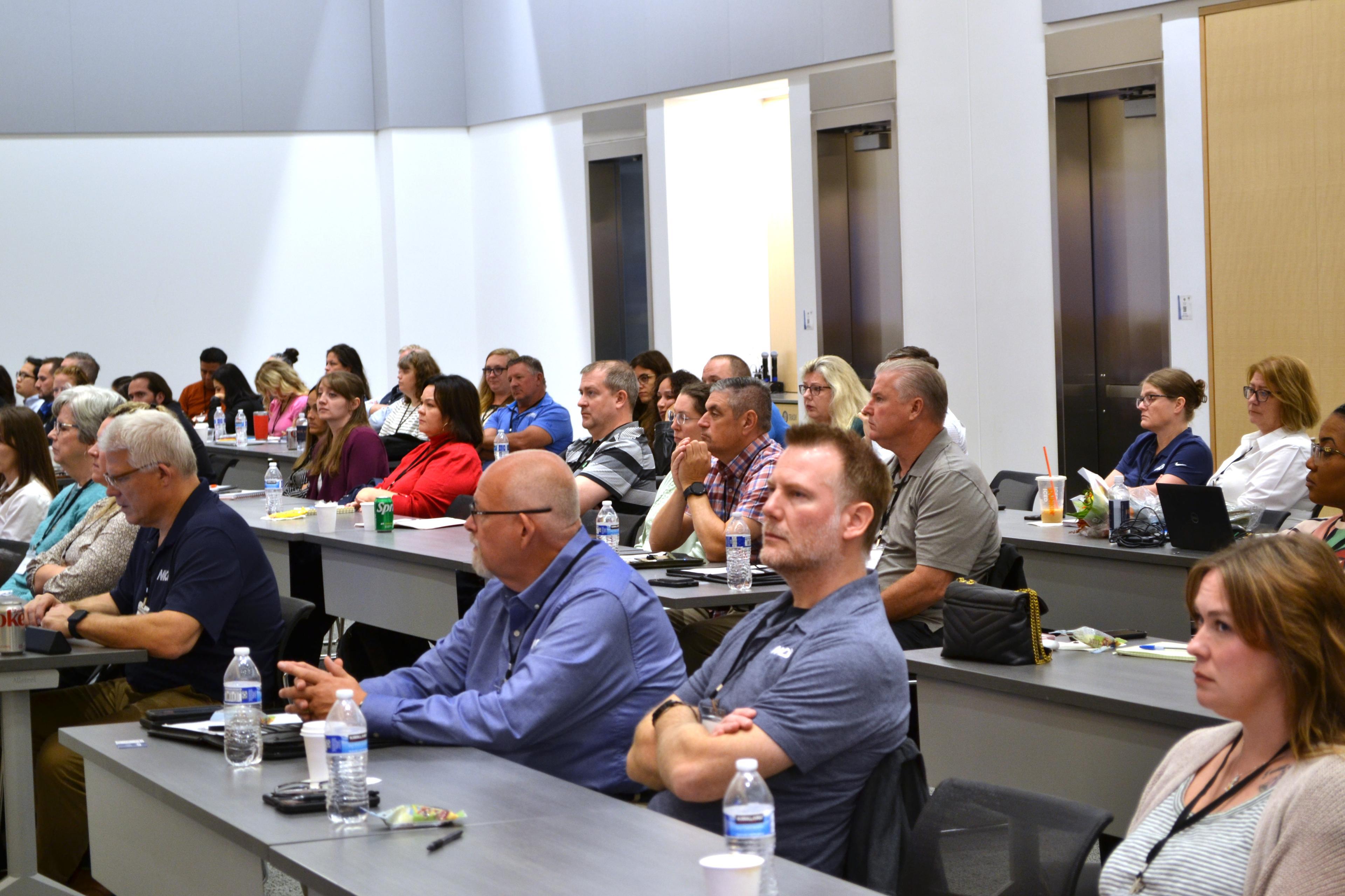 Group of people attending training
