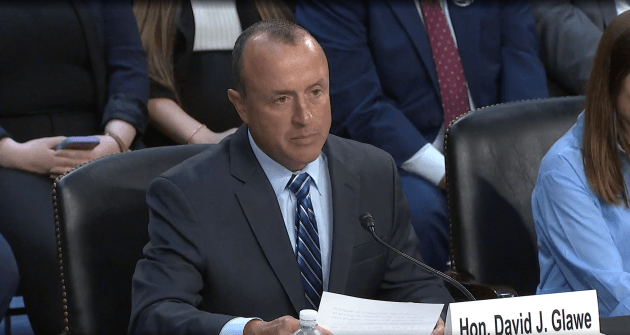 David J. Glawe testifying before Senate